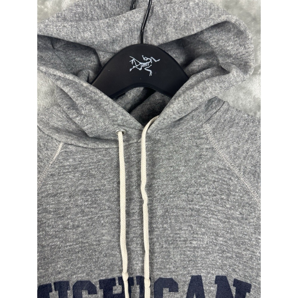 Vintage Michigan Raglan Grey Pullover Hoodie Mens Large 80s USA College - Picture 6 of 14